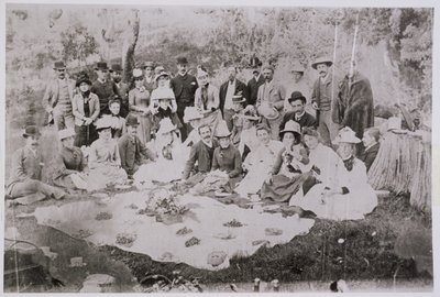 William Lawrence Bragg (1890-1971) en zijn familie in Australië, eind 19e eeuw door Australian Photographer